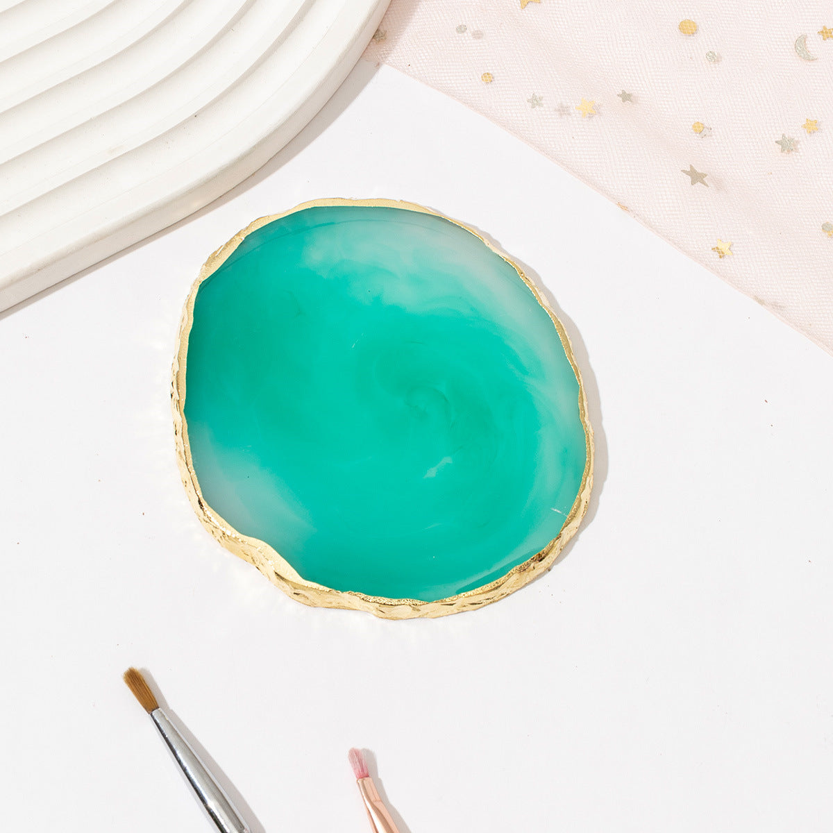 A Nail Art Palette Resin Agate Phnom Penh Palette Nail Art Display Board Color Display Resin Nail Art Palette - Mixbatch