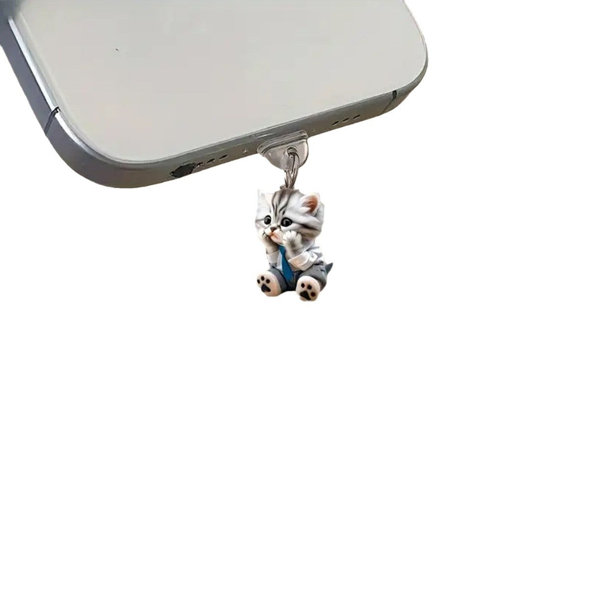 A Acrylic pendant dust plug is suitable for Apple mobile phone Lightning interface and Type-c oval interface