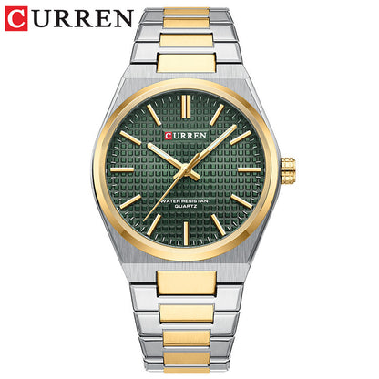 A 8439 Steel Strap Watch Simple Calendar Large Dial Business Watch Waterproof Boys Fashion