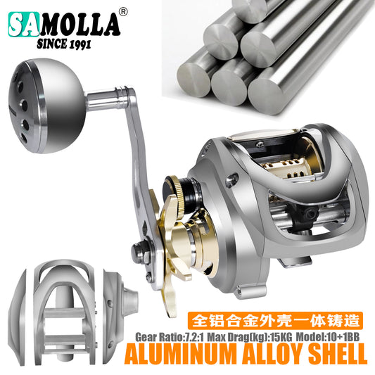 A Large Wide-body All-metal Baitcasting Reel – Durable & Smooth