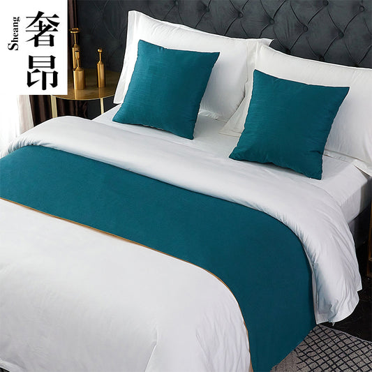 A hotel bedside towel decoration