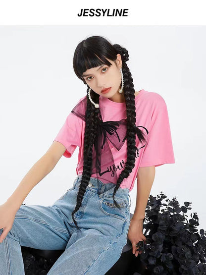 A Black Short Sleeve T-Shirt Women's Summer - Mixbatch