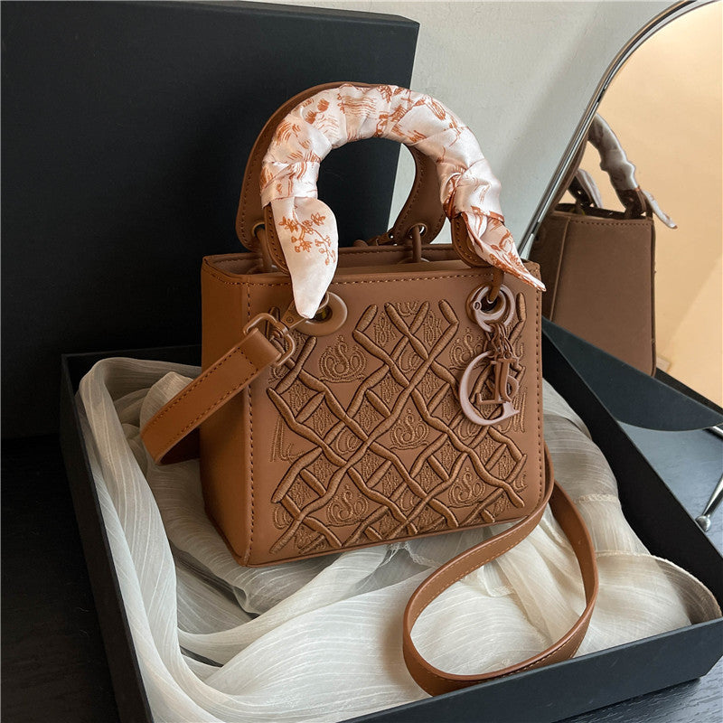 A  bag with embroidery pattern