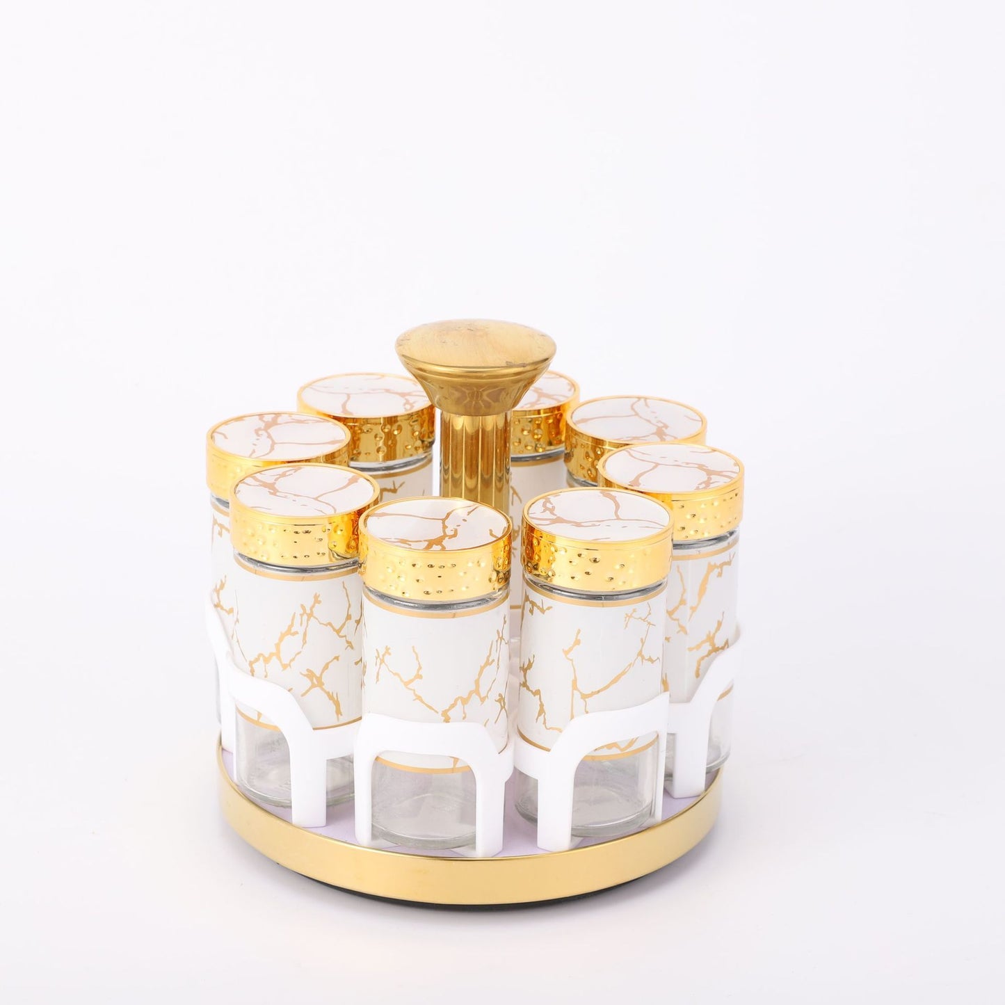 A glass seasoning bottle seasoning jar