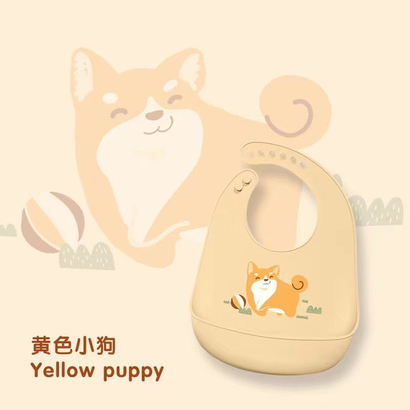 Baby silicone bibs, baby eating bibs,  waterproof rice pockets,saliva napkins 0.08kg - Mixbatch