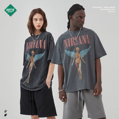 A printed vintage short sleeve