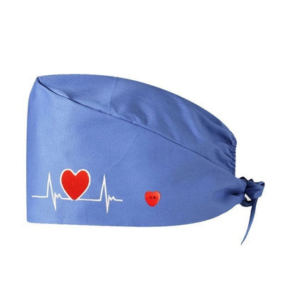 A Cross-border surgical cap Cotton solid color nurse operating room cap Sweat-absorbing and windproof confinement cap Dental dentist cap