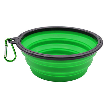A portable pet folding bowl