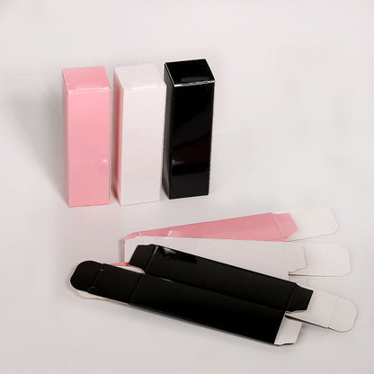 A spot pink lipstick lip gloss tube packaging carton cosmetic packaging white empty box 25X87mm printable logo MOQ: 100 PIECE - Mixbatch