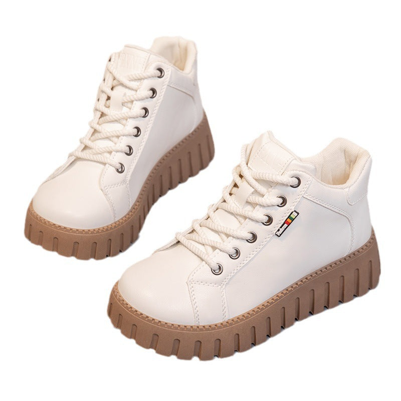Autumn and winter new Martin boots fashion casual Joker women&#039;s shoes single cotton with non-slip lightweight casual shoes. - Mixbatch