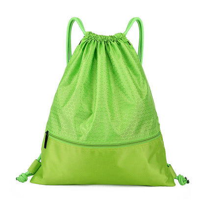 A nylon waterproof drawstring bag outdoor fitness sports men's and women's backpack company annual meeting event bag gift bag
