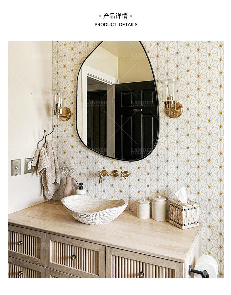 A marble mosaic wall tile