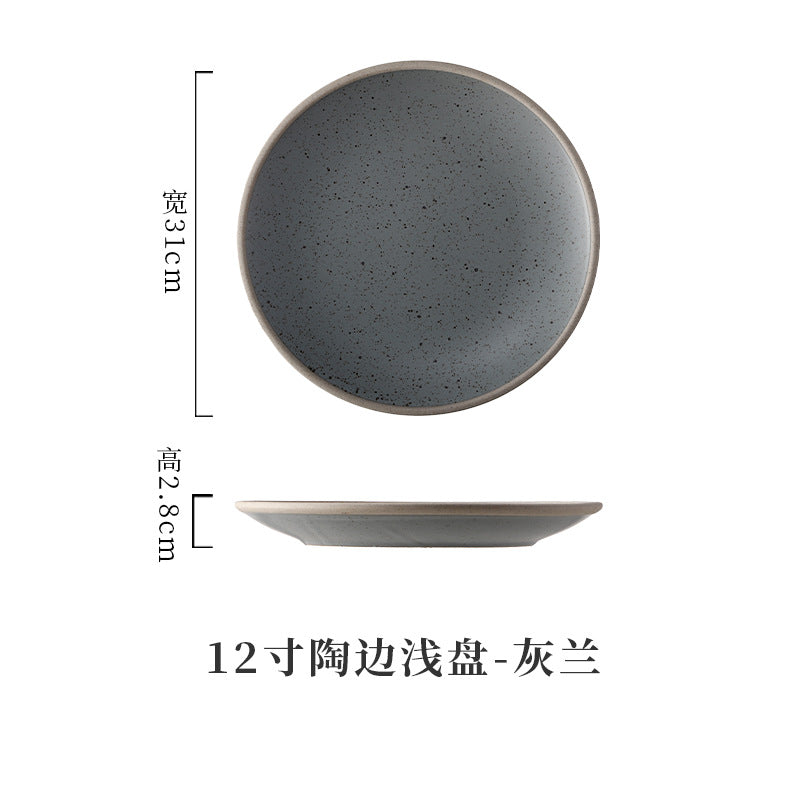 A Western food plate ceramic tableware