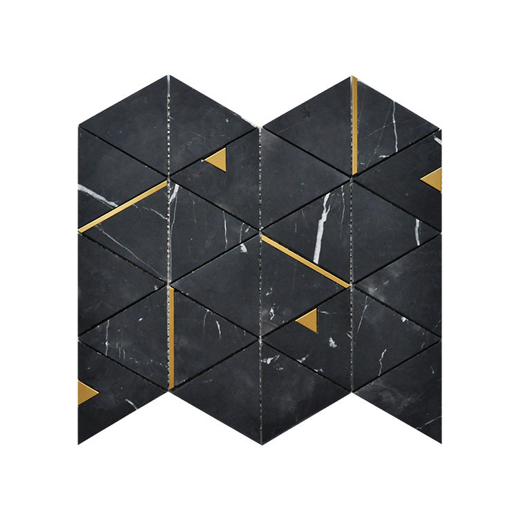 A metal stone mosaic wall tile