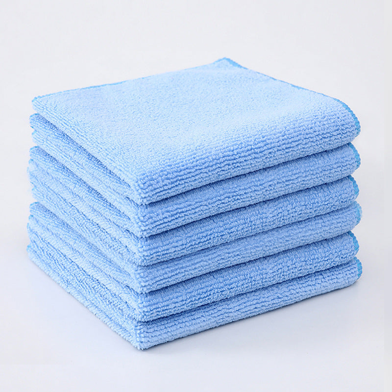 A 350G warp knitted microfiber towel high elastic silk locking edge does not shed hair and does not fade housekeeping cleaning kitchen rag