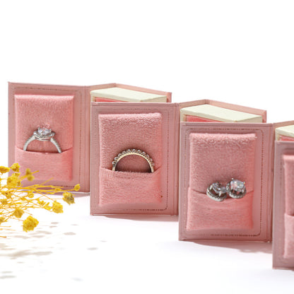 A clamshell jewelry box custom LOGO