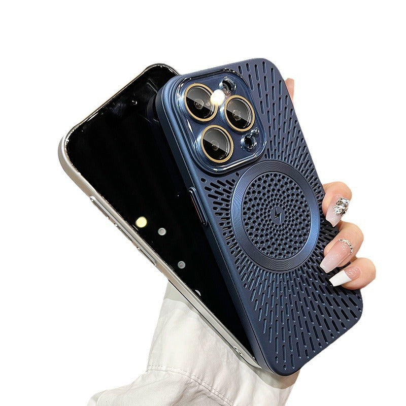 A car magnetic cooling mobile phone case