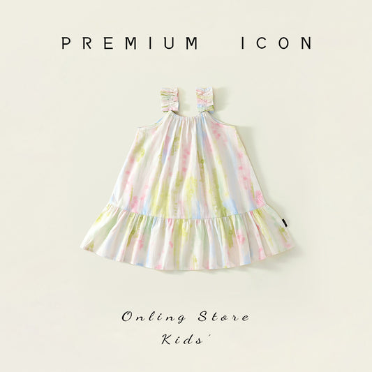 A girls summer cotton suspender skirt - Mixbatch