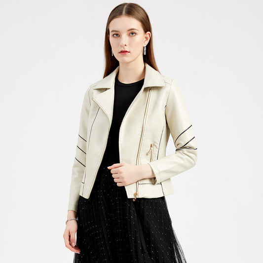 A Ladies PU Leather Jacket