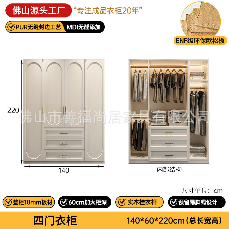 A The solid wood wardrobe with OSB board ENF grade melamine paint finish