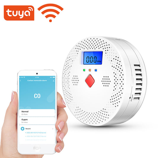 A Graffiti Smart WiFi Carbon Monoxide Gas Detector CO Detector Home Security Gas Leak Alarm