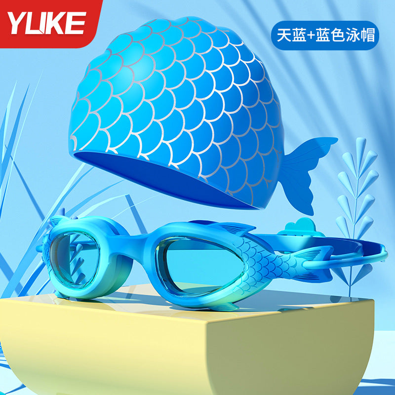 A children's swimming goggles anti-fog boys and girls small frame goggles swimming training diving swimming high definition waterproof professional equipment - Mixbatch