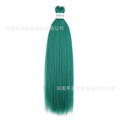 A EZ Color 26inch Women Chemical Fiber Long Straight Hair Large Easy Braided Hair Low Temperature Silk Long Straight Hair Wig