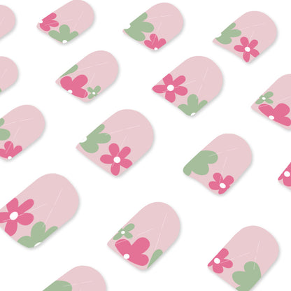 A short glossy square armor, European, American cross-border foreign trade fashion, fresh spring cute little flower detachable wearing armor 24 pieces - Mixbatch