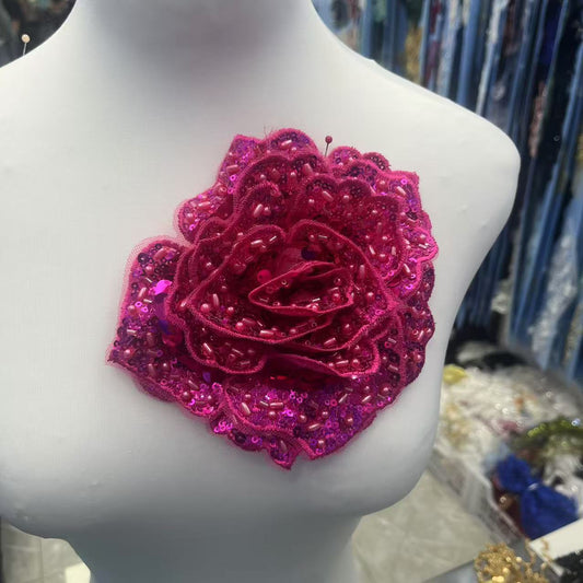 A New Popular Wedding Festival Clothing Patch Handmade Disc DIY Heavy Industry Sequins Beads Roses - Mixbatch