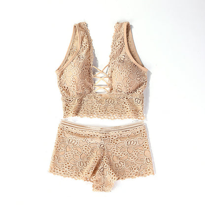 A lace underwear suit