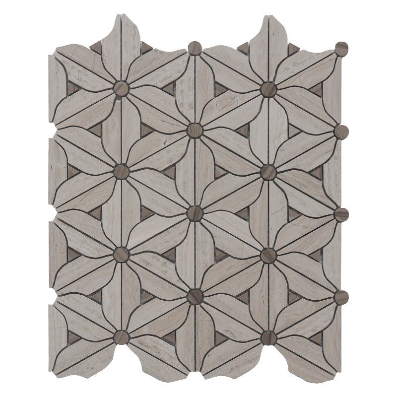 A metal stone mosaic wall tile