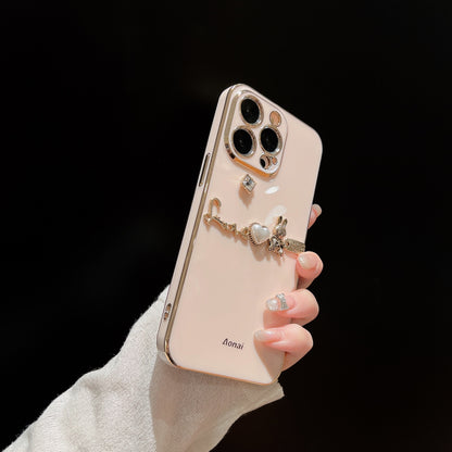 A mobile phone case electroplated metal