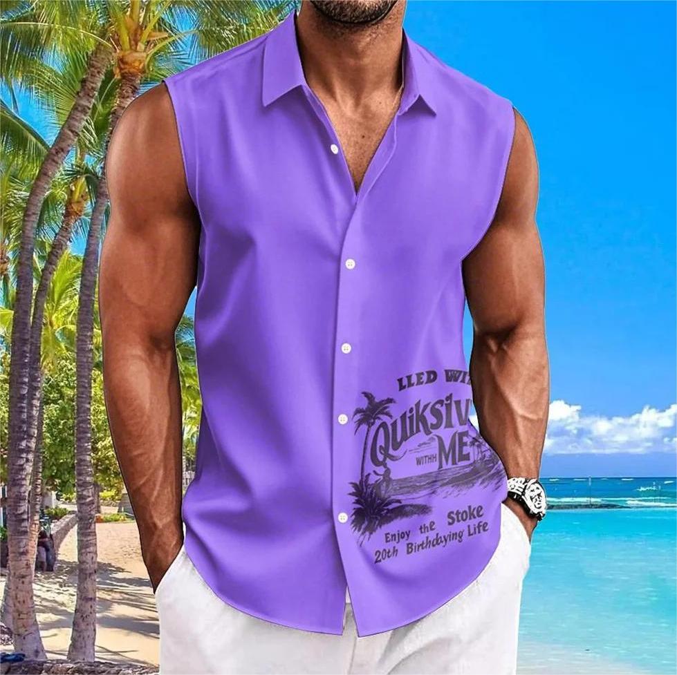 A Shirt Men's Sleeveless Lapel