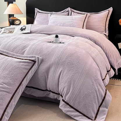 A four-piece set of sheets and quilt covers