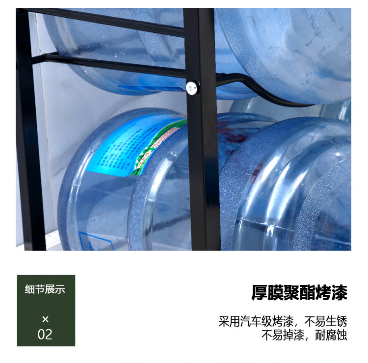 رف دلو بثلاث طبقات، صف واحد وصفين، لوضع دلو موزع المياه 