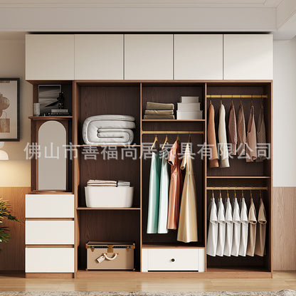 A European pine board wardrobe with melamine finish