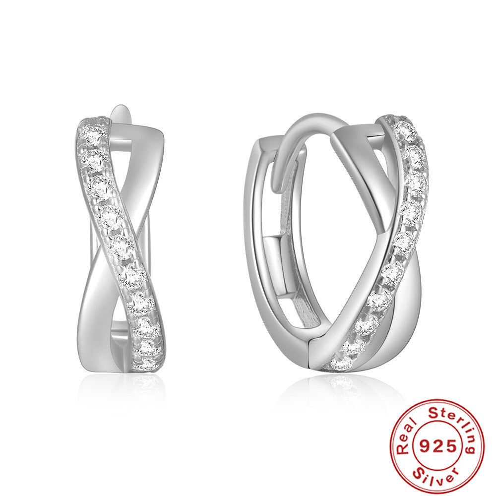 A S925 Sterling Silver Earrings Zircon