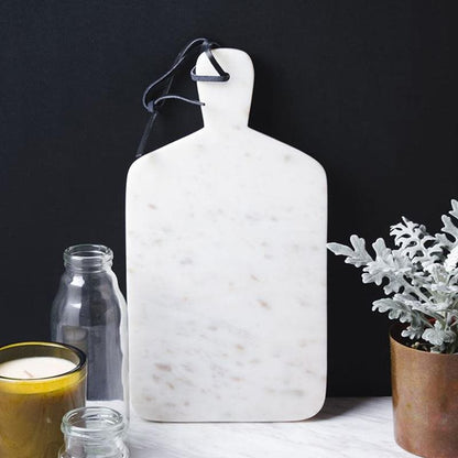 A Marble cutting board Chopping board Fruit plate Household cutting board Household panel Bread board Anti-mildew Dessert Pastry White