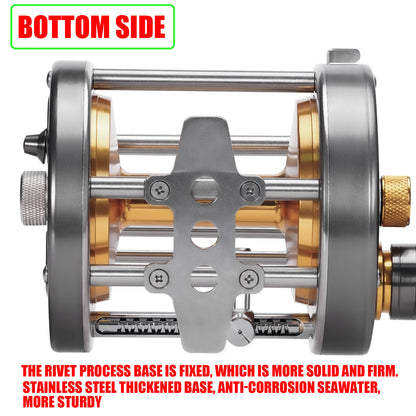A Deep Sea Saltwater Drum Reel – Iron Plate, Slow Jig, Large Capacity