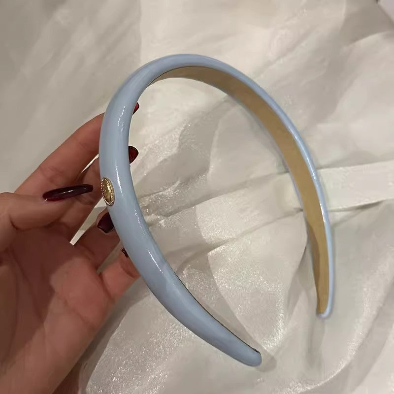 A retro gold label colored headband women's high sense exquisite versatile high cranial top face wash headdress