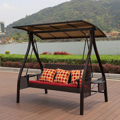 A outdoor swing rocking chair