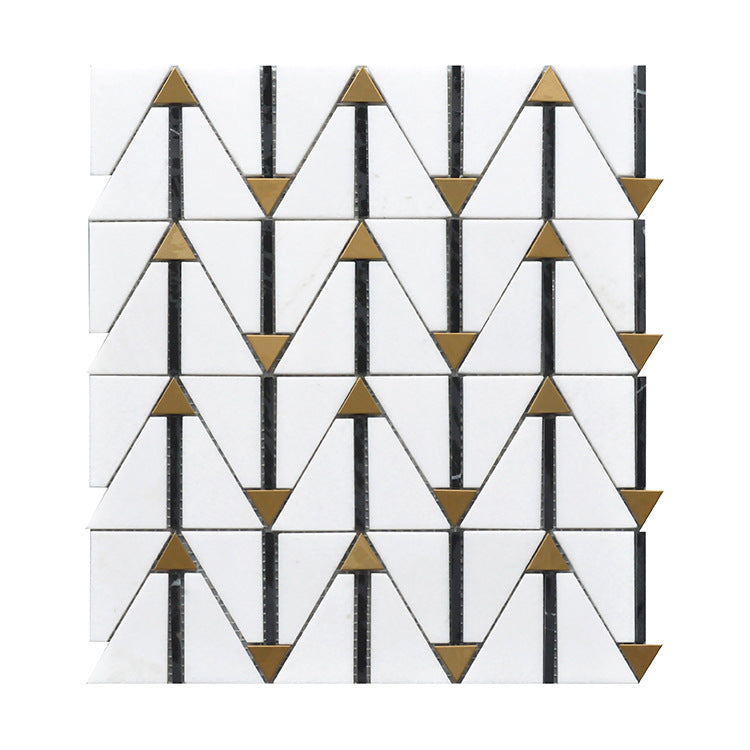 A metal stone mosaic wall tile