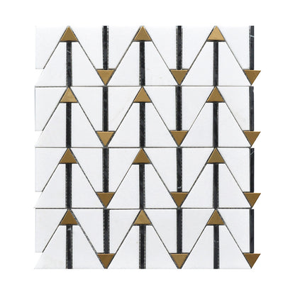 A metal stone mosaic wall tile