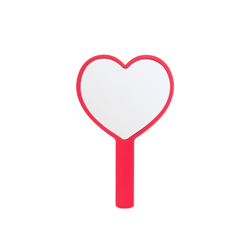 A wholesale love handle mirror portable handheld mirror girls cute small mirror DIY beauty gift dressing mirror - Mixbatch