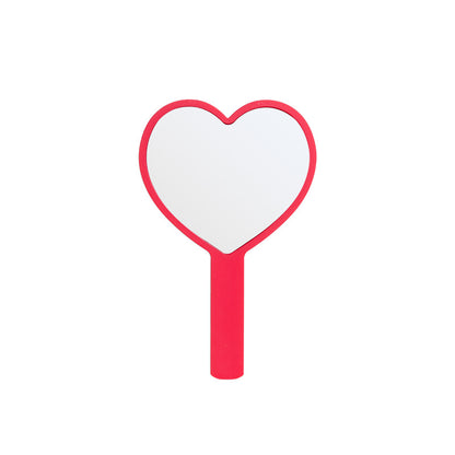 A wholesale love handle mirror portable handheld mirror girls cute small mirror DIY beauty gift dressing mirror - Mixbatch