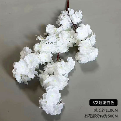 A simulated cherry blossom branch cherry blossom tree plastic wedding decoration peach blossom pear blossom indoor living room ceiling simulated flower fake flower
