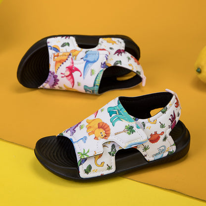 A Children's summer comfortable fashion casual lightweight breathable cute cartoon trend flat sports sandals - Mixbatch