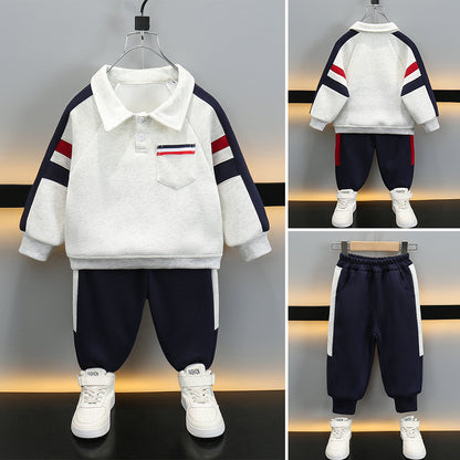 A children's long-sleeved suit