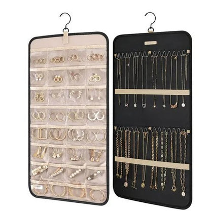 A Spot new U-shaped jewelry bag hanging jewelry storage roll with hook metal hook double-sided jewelry clip