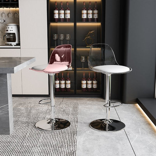 Bar chair Light luxury acrylic transparent bar chair Lifting and rotating home high stool Company front desk bar chair